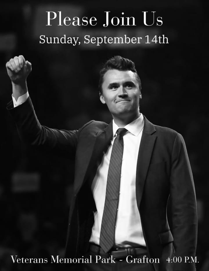 Prayer Vigil for Charlie Kirk in Grafton